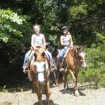 Summer Day Camp Kids Riding the Trails 